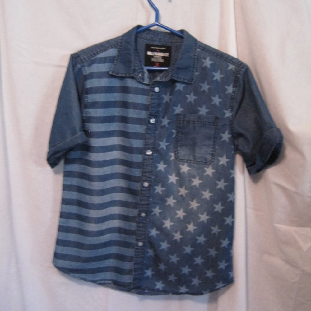 Hollywood The Jean People Button Down Short Sleeve